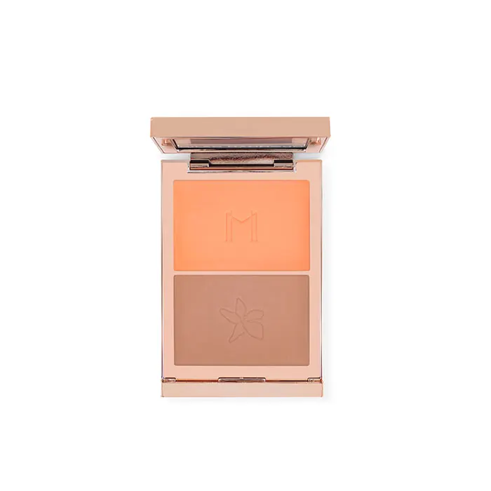 Zaina Blush & Bronzer Palette open Zaina Blush & Bronzer Palette